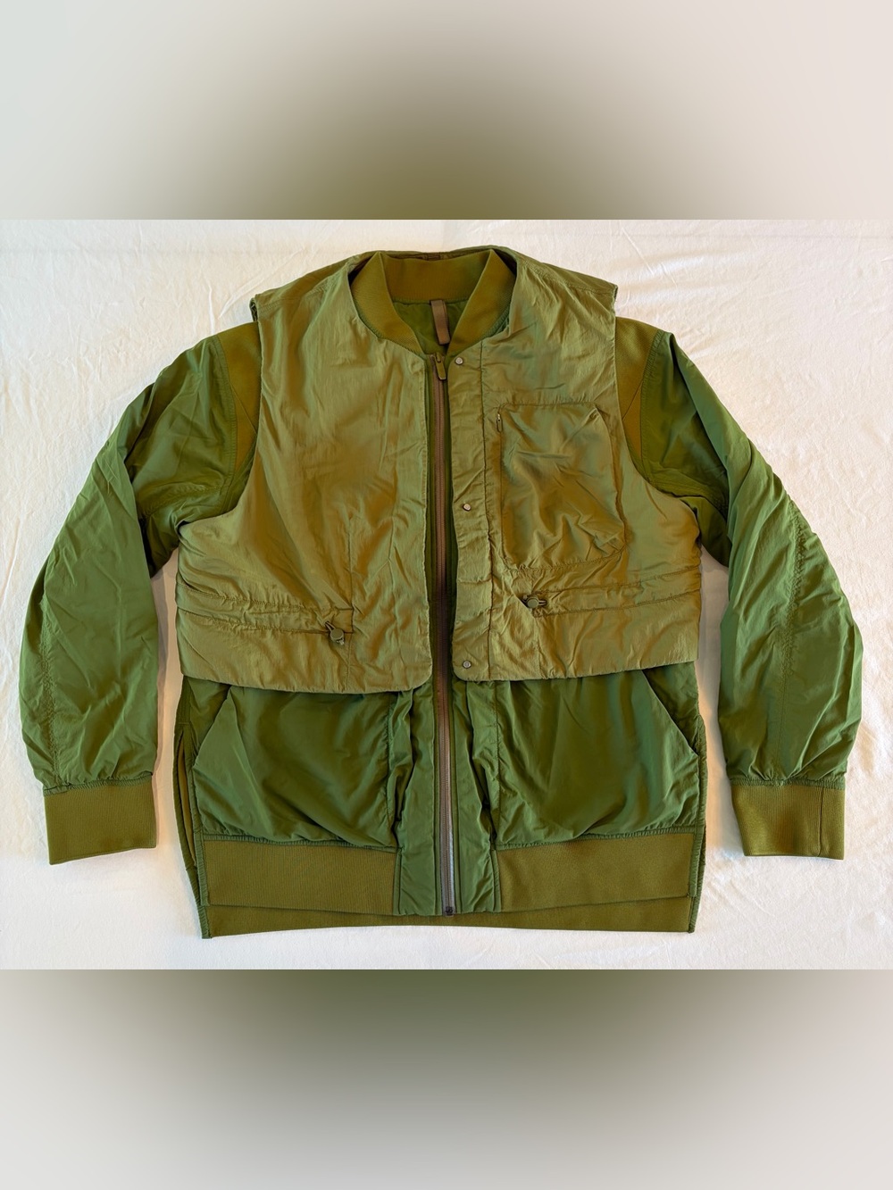 lululemon athletica Olive Green Layered Bomber Jacket